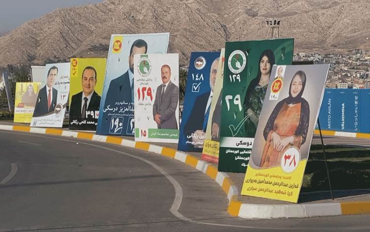 Kurdish candidates posters in Duhok