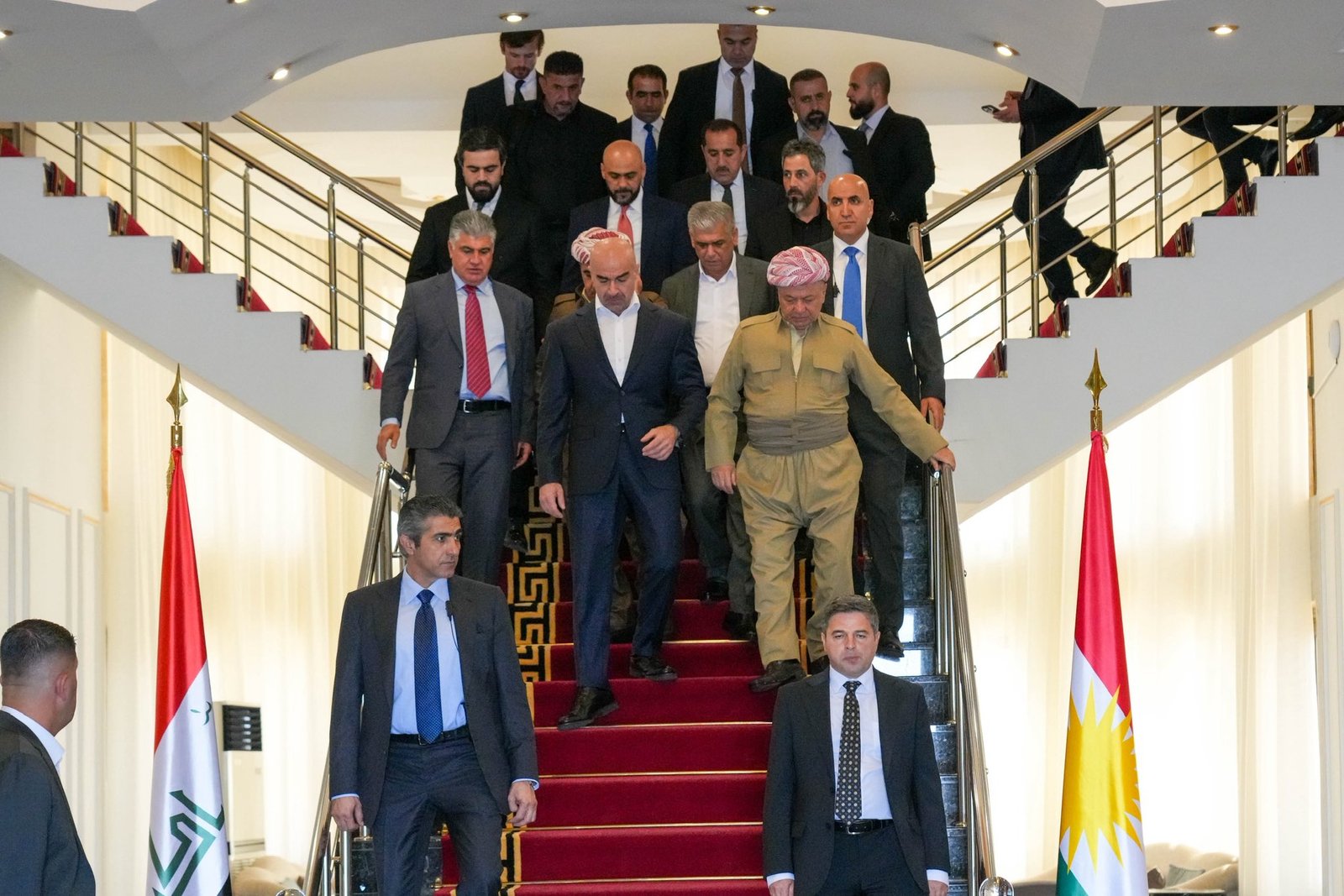 Masoud Barzani and Bafel Talabani meeting on September 27, 2025